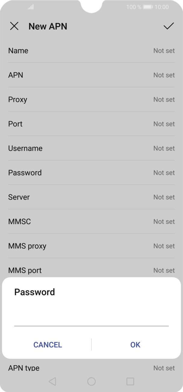 Key in password and press OK. Key in password and press OK.