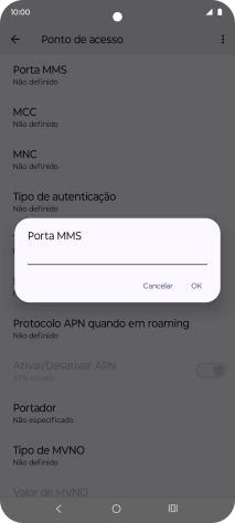 Introduza 80 e prima OK.