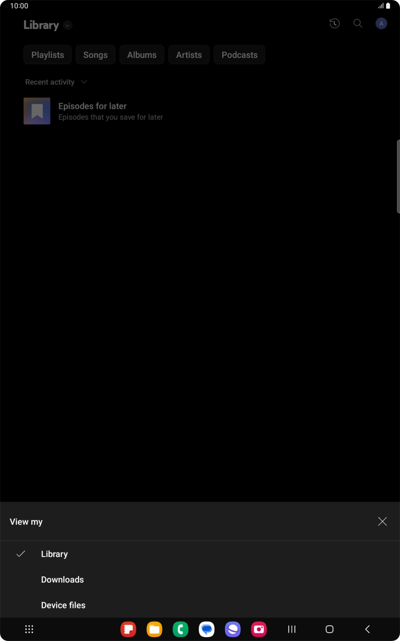 Press the required category and go to the required audio file.