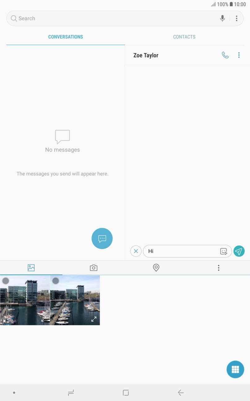 Press the picture icon. Press the picture icon.