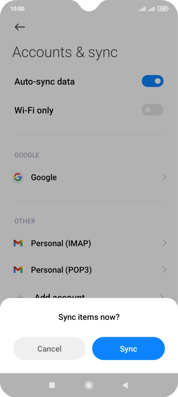 If you turn on the function, press Sync.