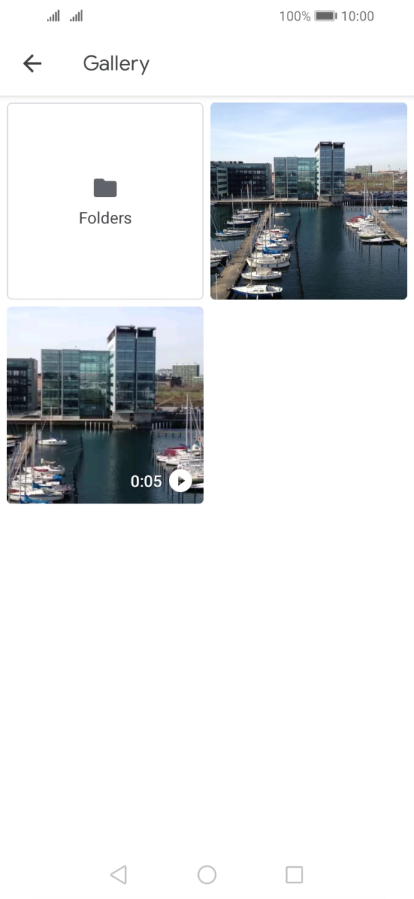 Press Folders and go to the required folder.
