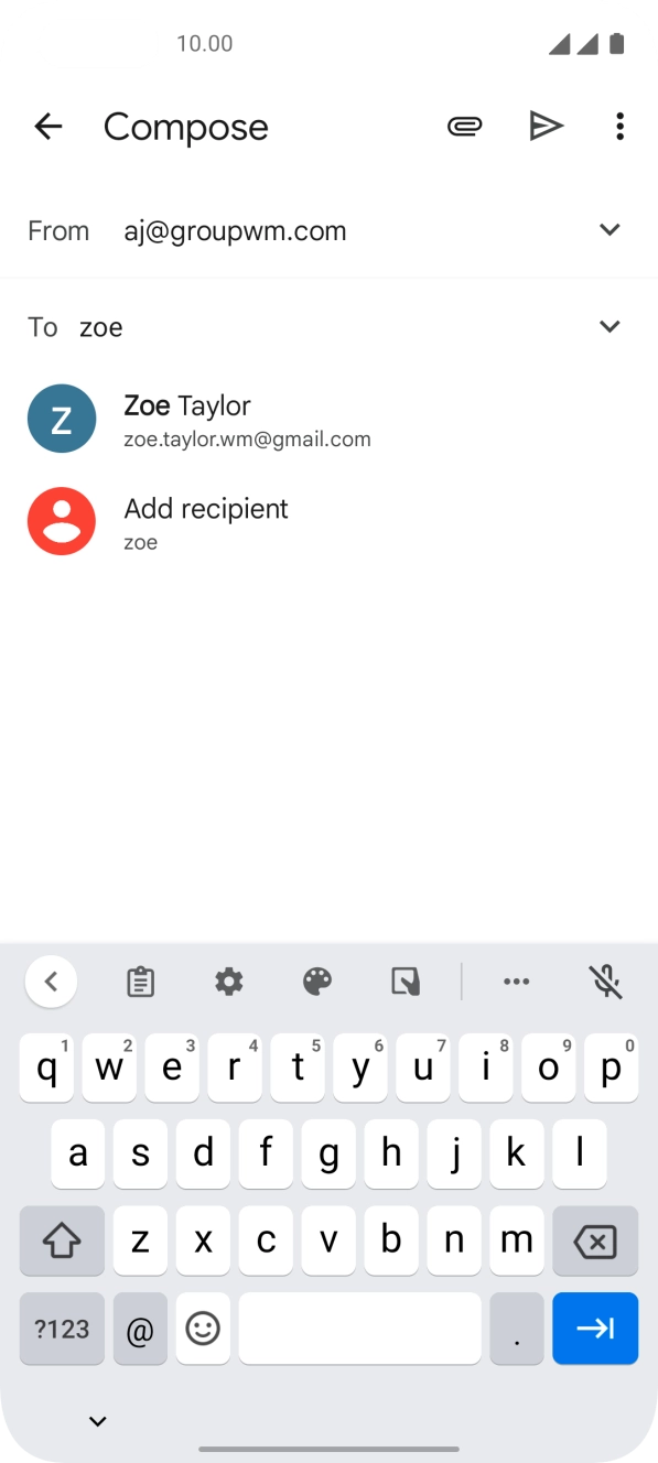 Press the required contact.