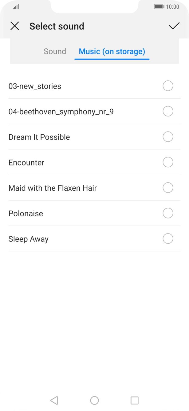 Press the required ring tones to hear them.