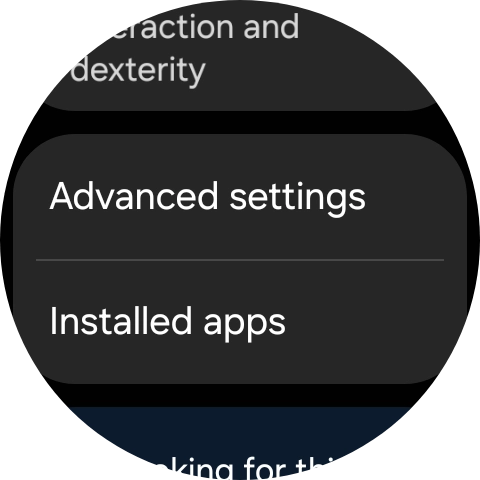 Press Advanced settings and follow the instructions on the screen to select the required settings.