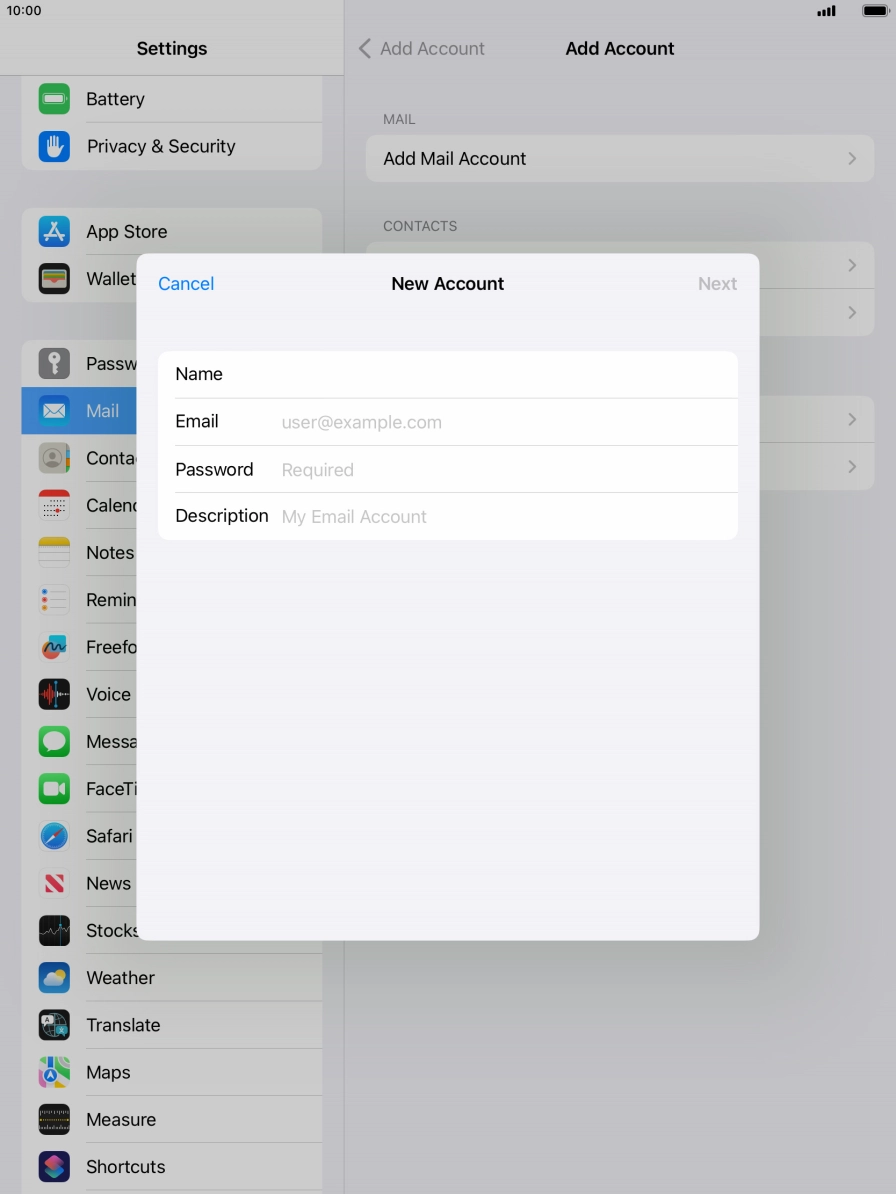 Press Email and key in your email address. Press Email and key in your email address.
