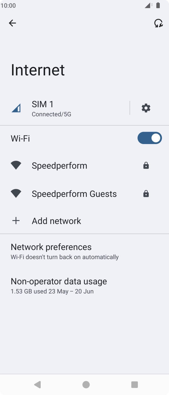 Press the required WiFi network.