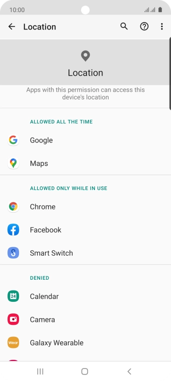 Press the required app. Press the required app.