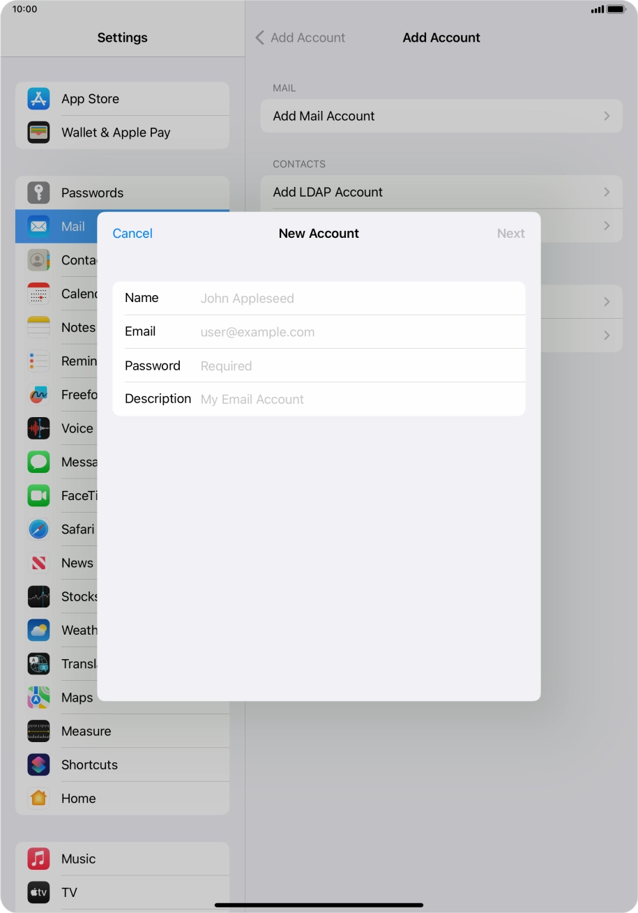 Press Name and key in the required sender name. Press Name and key in the required sender name.