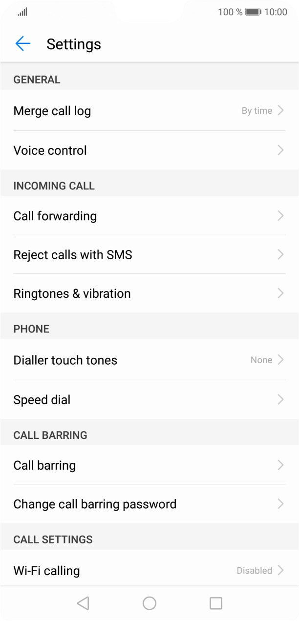 Press Call forwarding. Press Call forwarding.