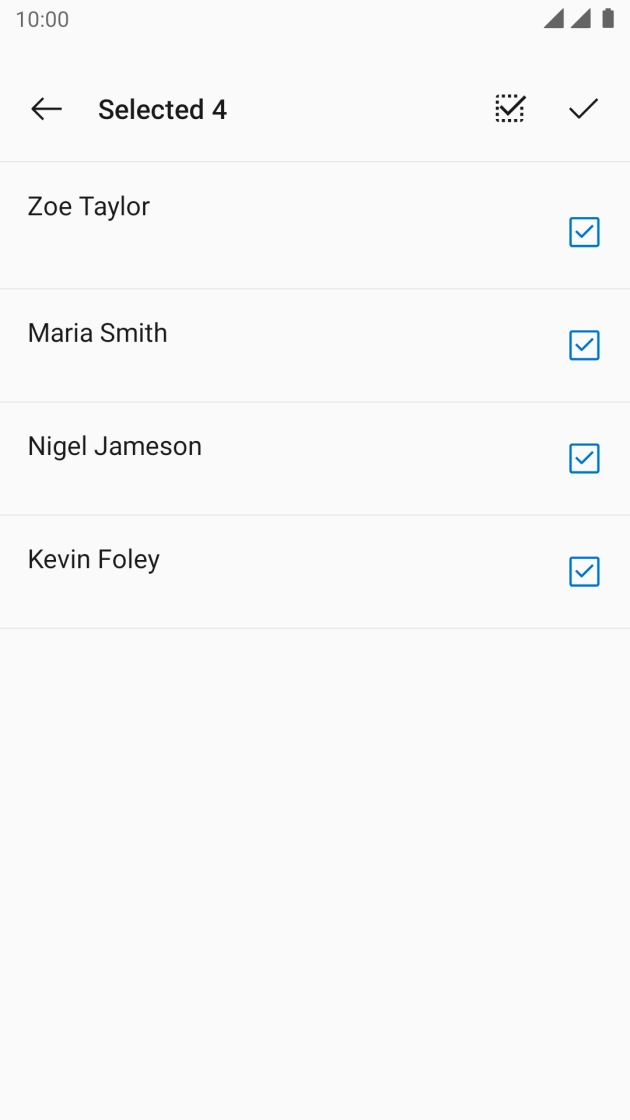 Press the confirm icon.