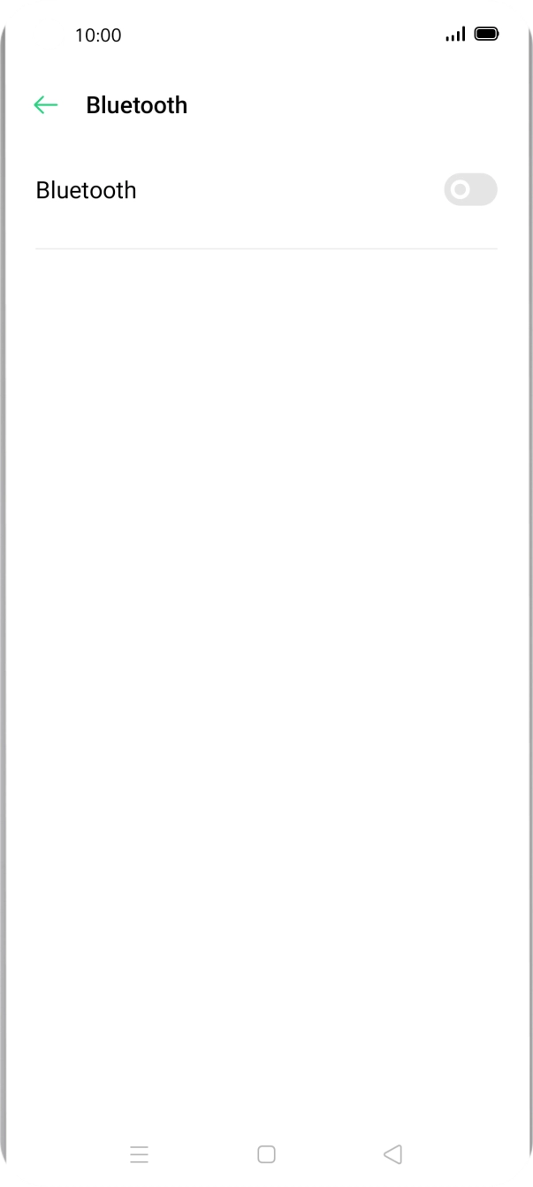 Press the indicator next to 'Bluetooth' to turn on the function.