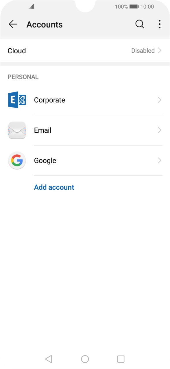 Press the menu icon.