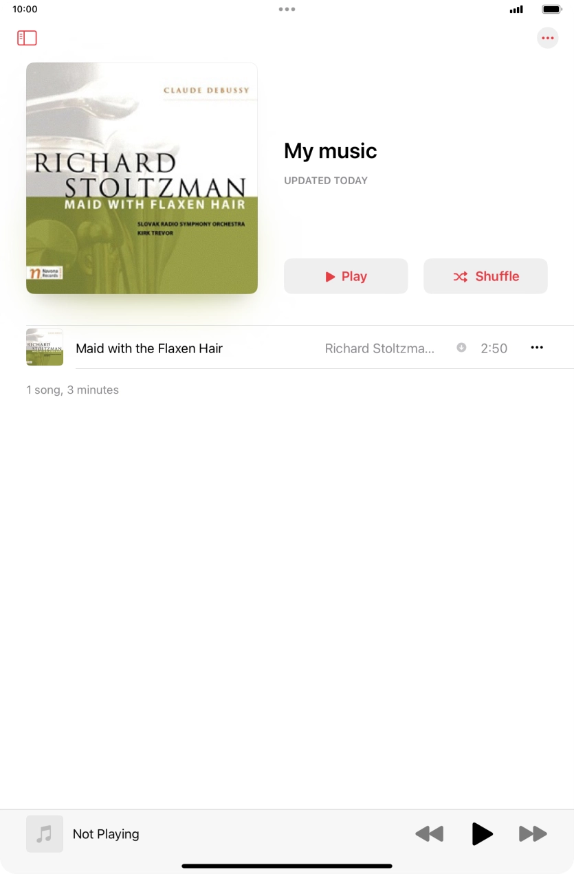 Go to the required category or playlist and press the required audio file.