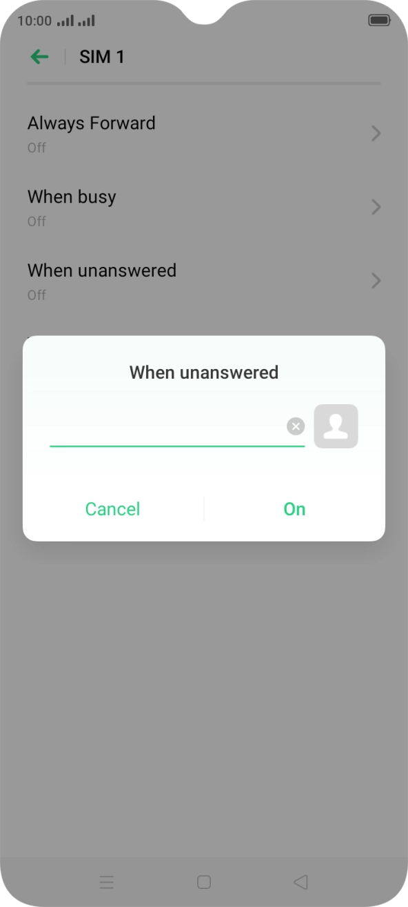 Key in 901 and press On.