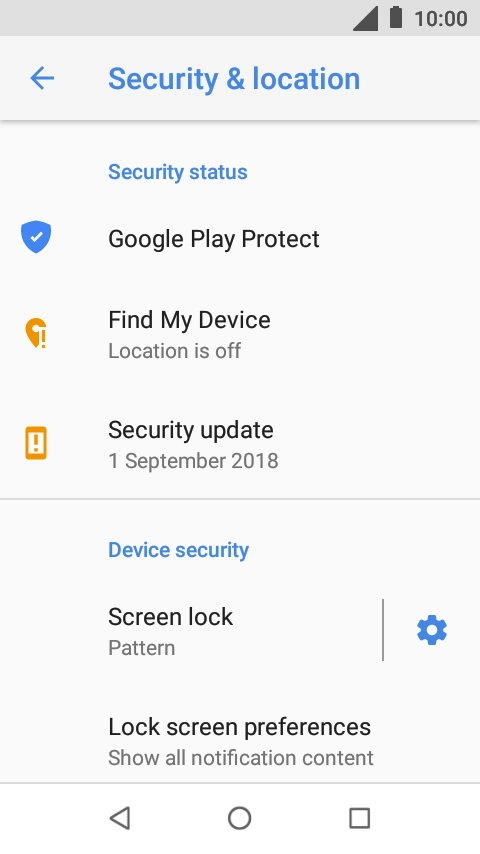 Press Screen lock and key in the current phone lock code.