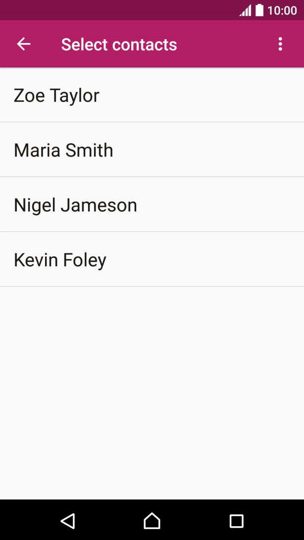 Press the menu icon.