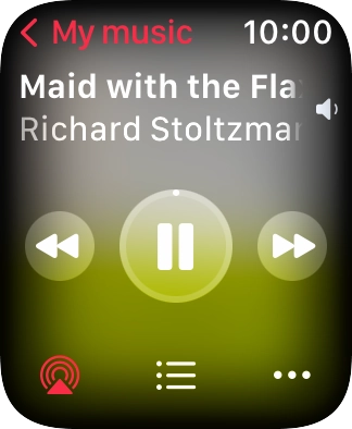 Turn the Digital Crown to select the required volume.