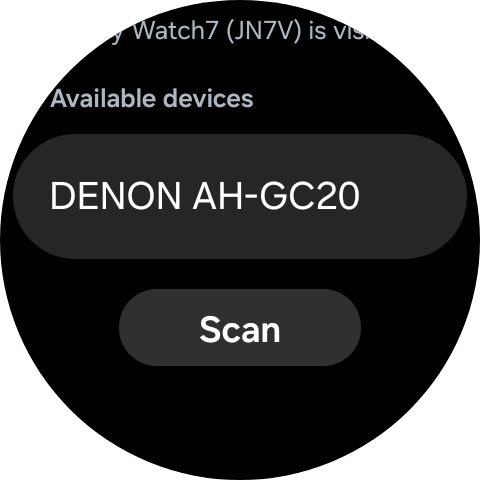 Press the required device.