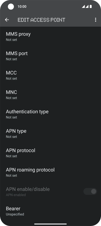 Press MMS proxy. Press MMS proxy.