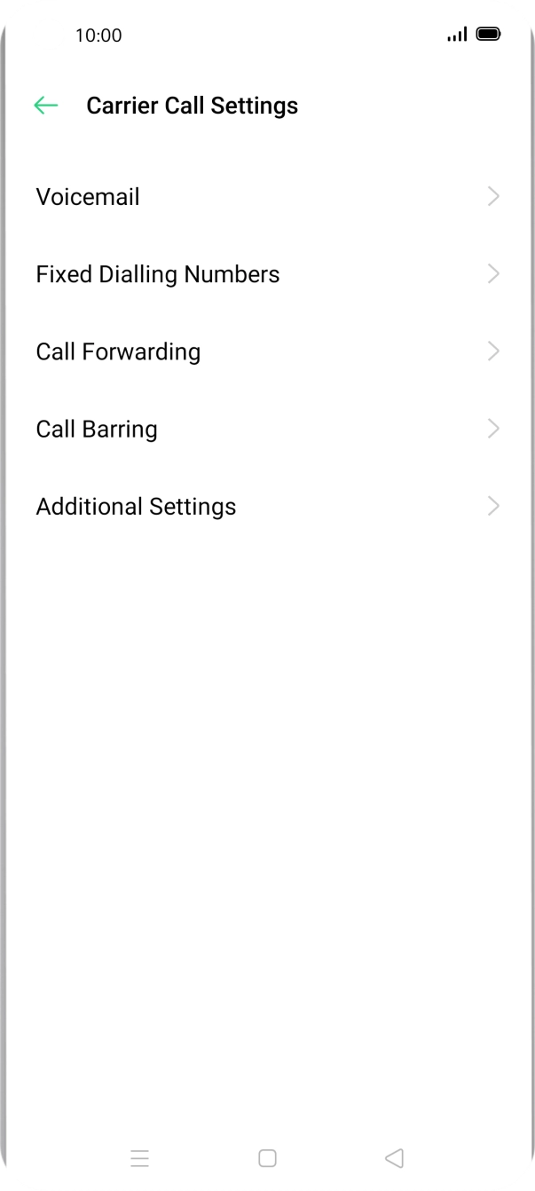 Press Call Forwarding. Press Call Forwarding.
