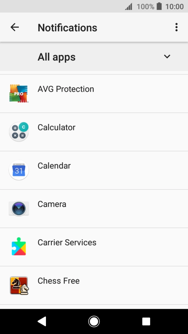 Press the required app. Press the required app.