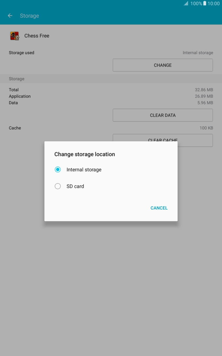 Press the name of the memory card.