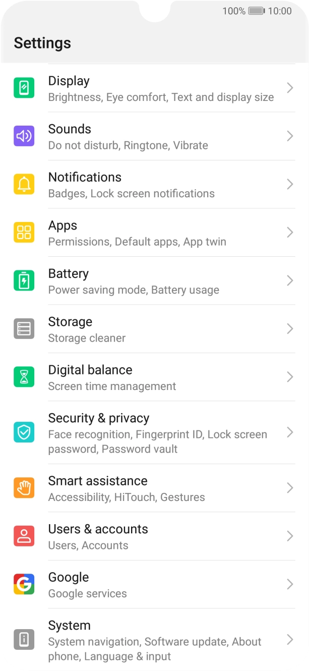 Press Security & privacy.