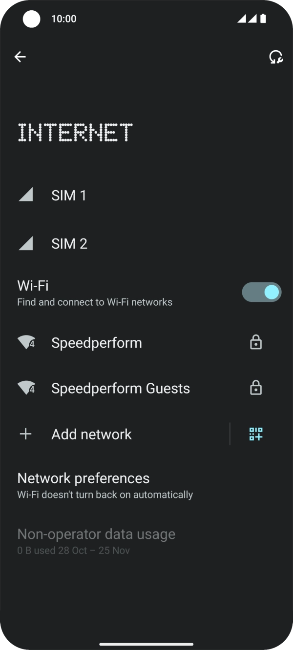 Press the required WiFi network.