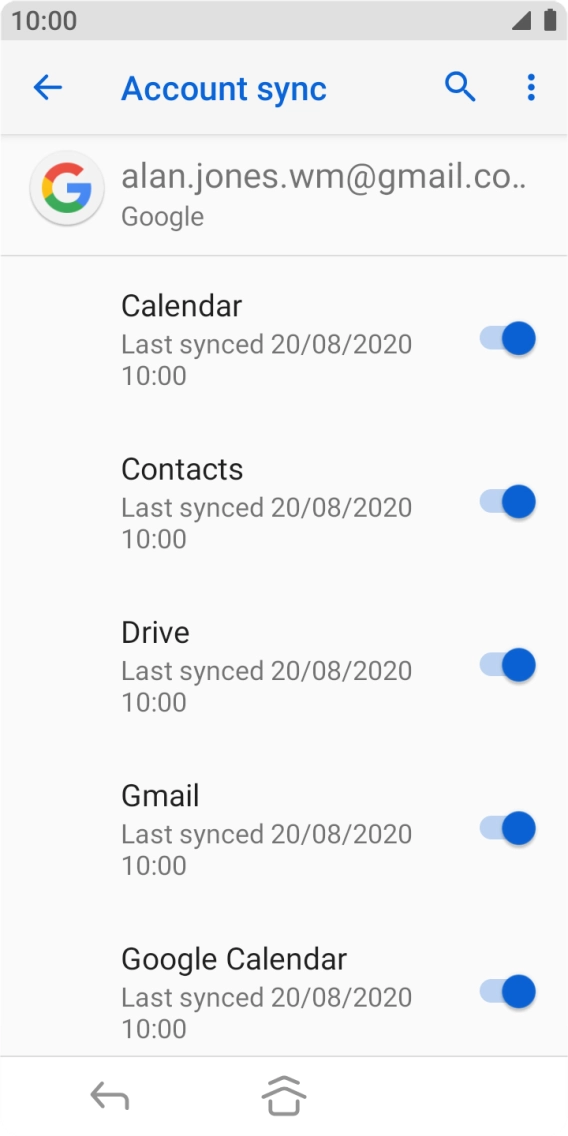 Press the Home key to return to the home screen.