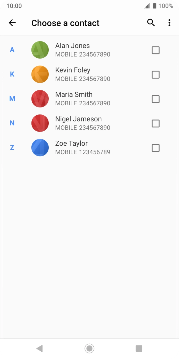 Press the menu icon.