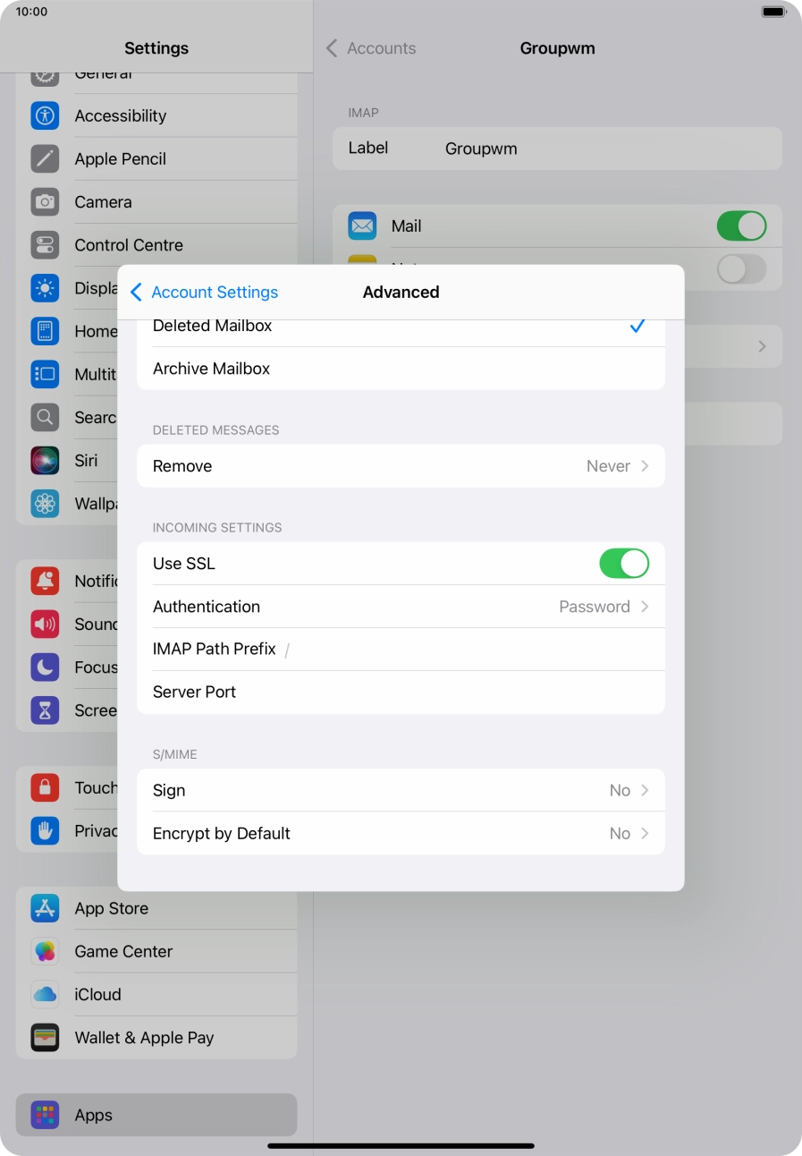Press Authentication.