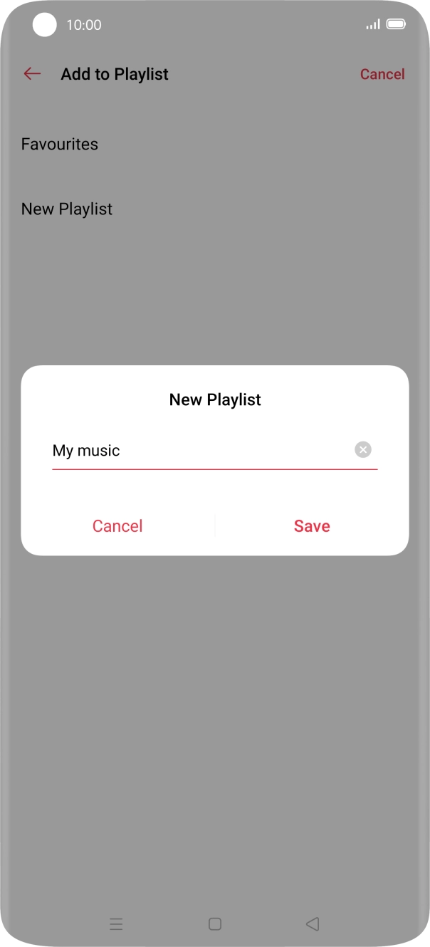Key in a name for the playlist and press Save.