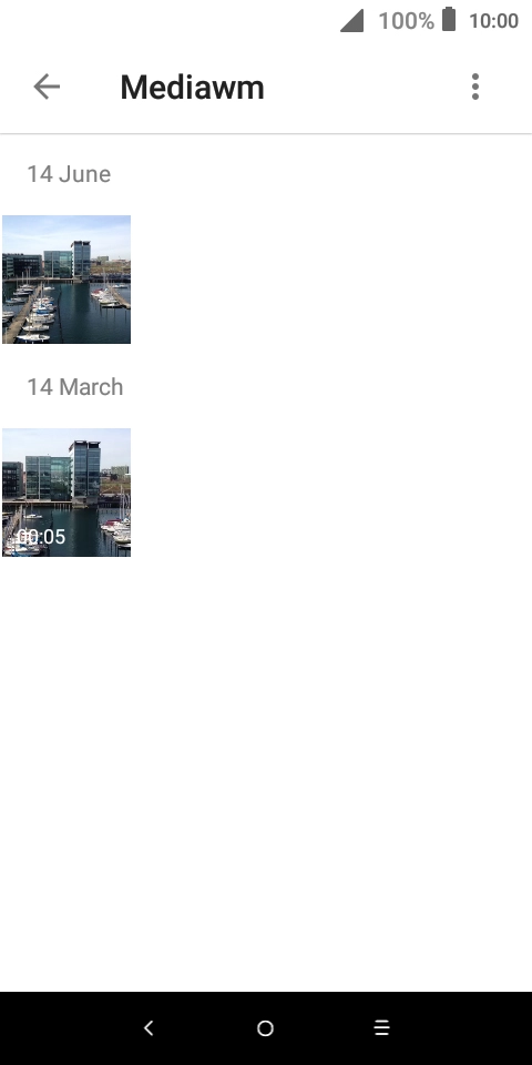 Press and hold any picture or video clip. Press and hold any picture or video clip.