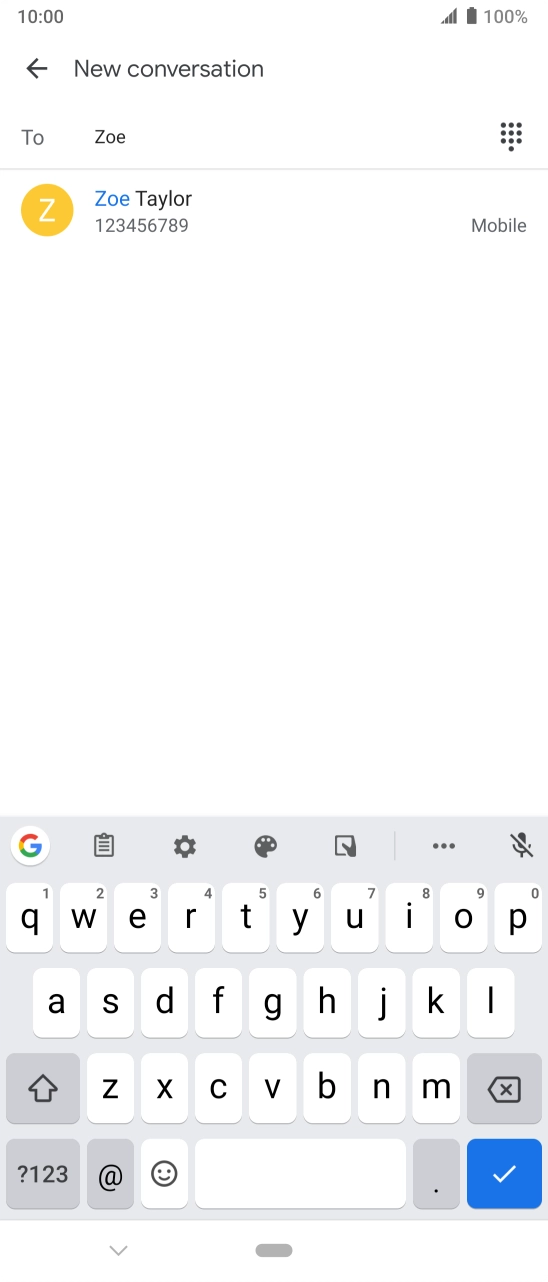 Press the required contact. Press the required contact.