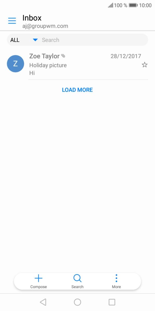 Slide your finger right starting from the left side of the screen.