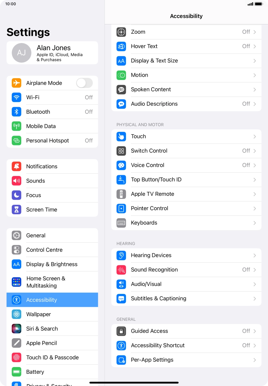 Press the required category below 'GENERAL' and follow the instructions on the screen to select the required settings. Press the required category below 'GENERAL' and follow the instructions on the screen to select the required settings.