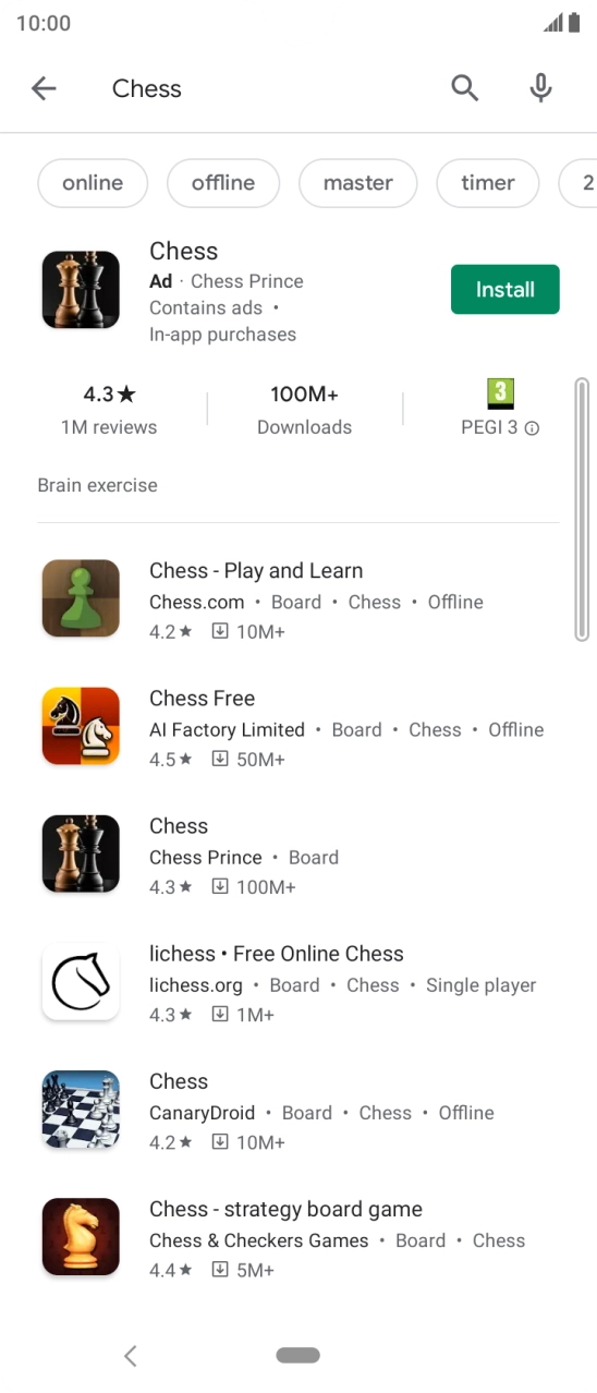 Press the required app.