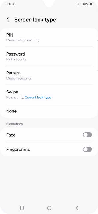 Press Fingerprints.
