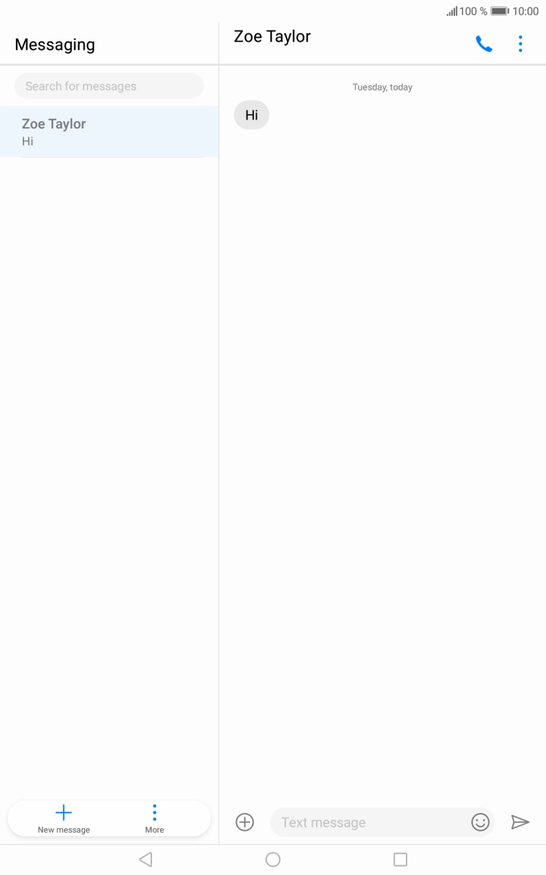 Press New message. Press New message.