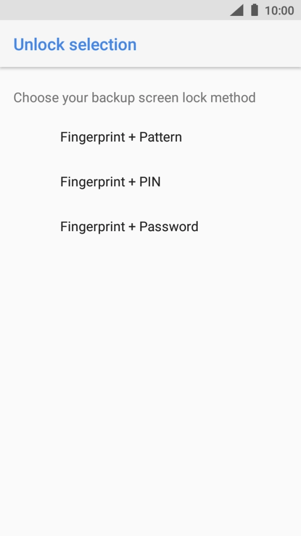 Press the required phone lock code and follow the instructions on the screen to create an additional phone lock code.