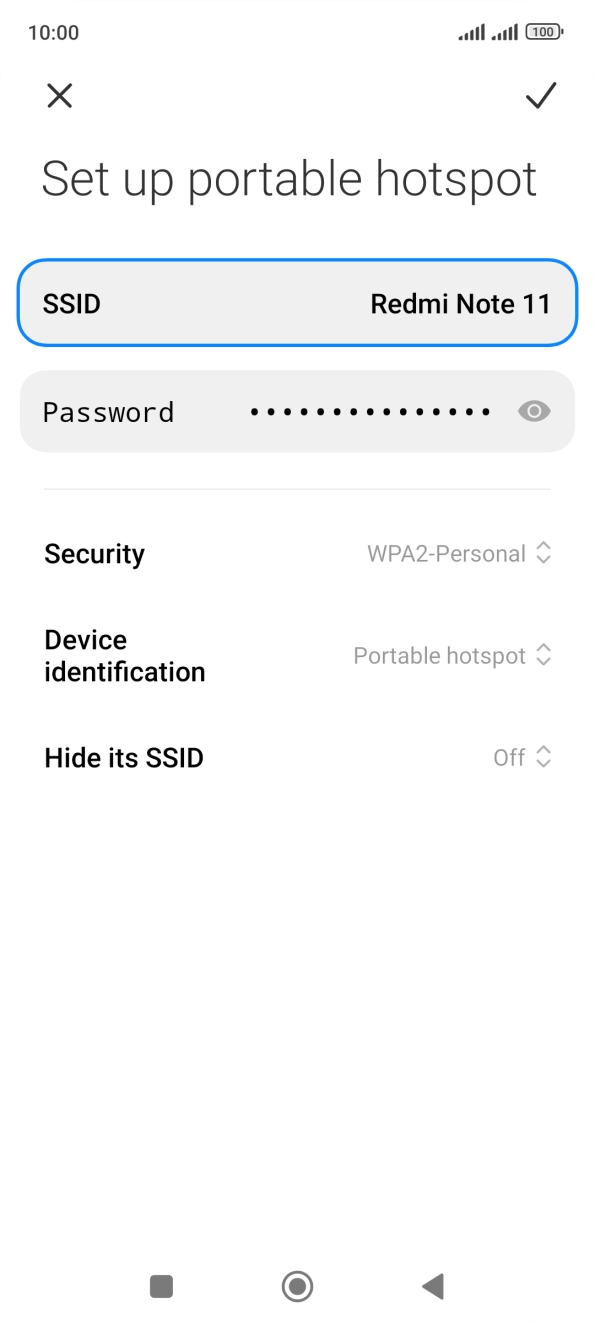 Press Password and key in the required password.