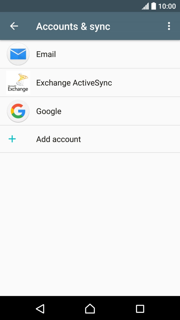 Press the required account. Press the required account.