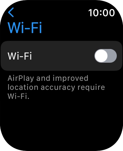Press the indicator next to 'Wi-Fi' to turn on the function.