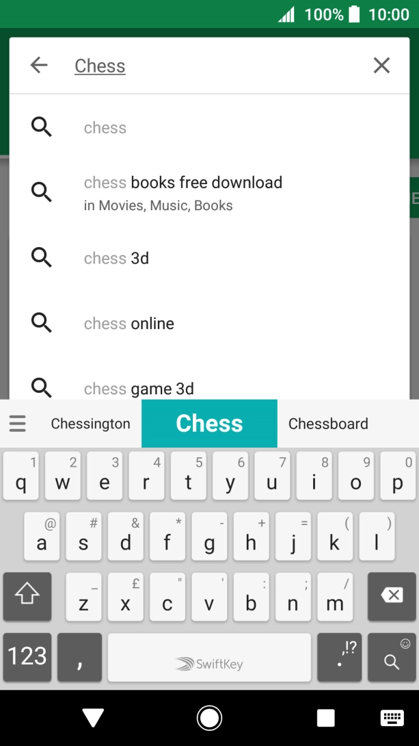 Key in the name or subject of the required app and press the search icon.