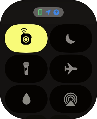 Press the flight mode icon to turn the function on or off. Press the flight mode icon to turn the function on or off.