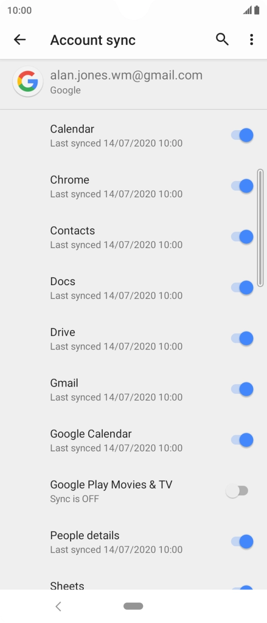 Press the Home key to return to the home screen.