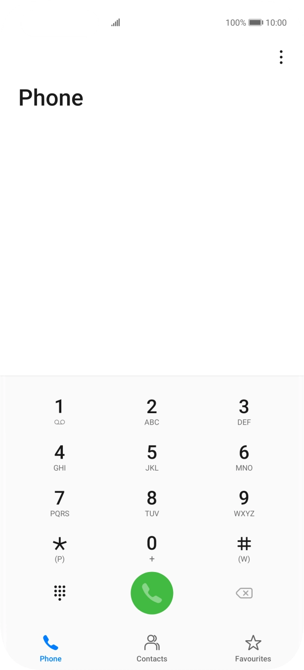 Press the menu icon.