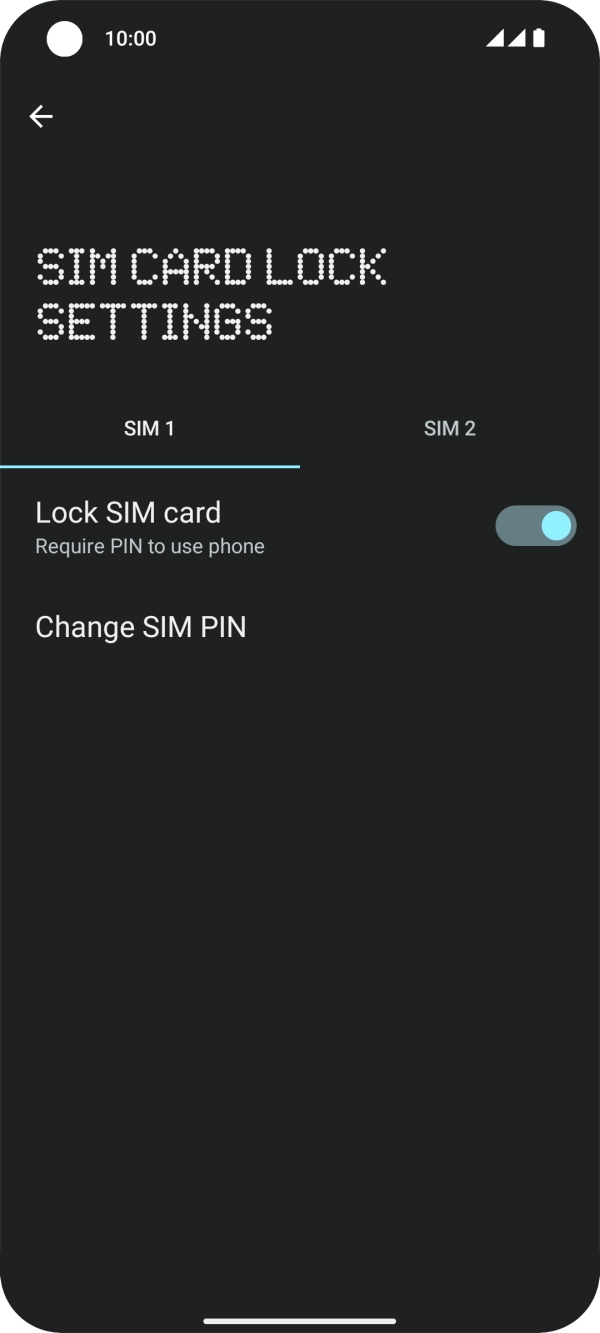 Press the required SIM.