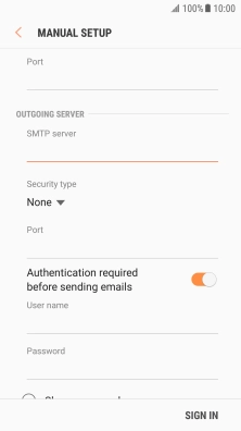 Press the drop down list below 'Security type'.